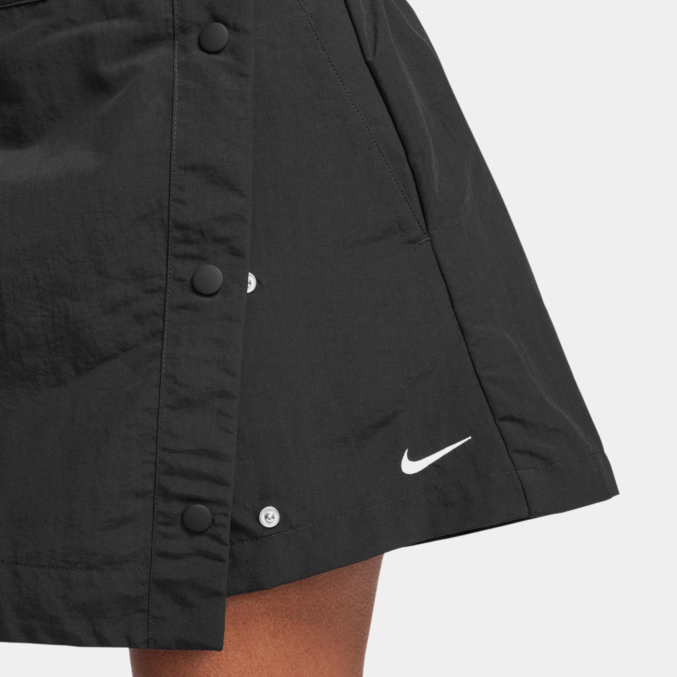 Essential Woven 3" Womens Skort (Black/White) Static Resistant Fibers Tear Resistant Fabric