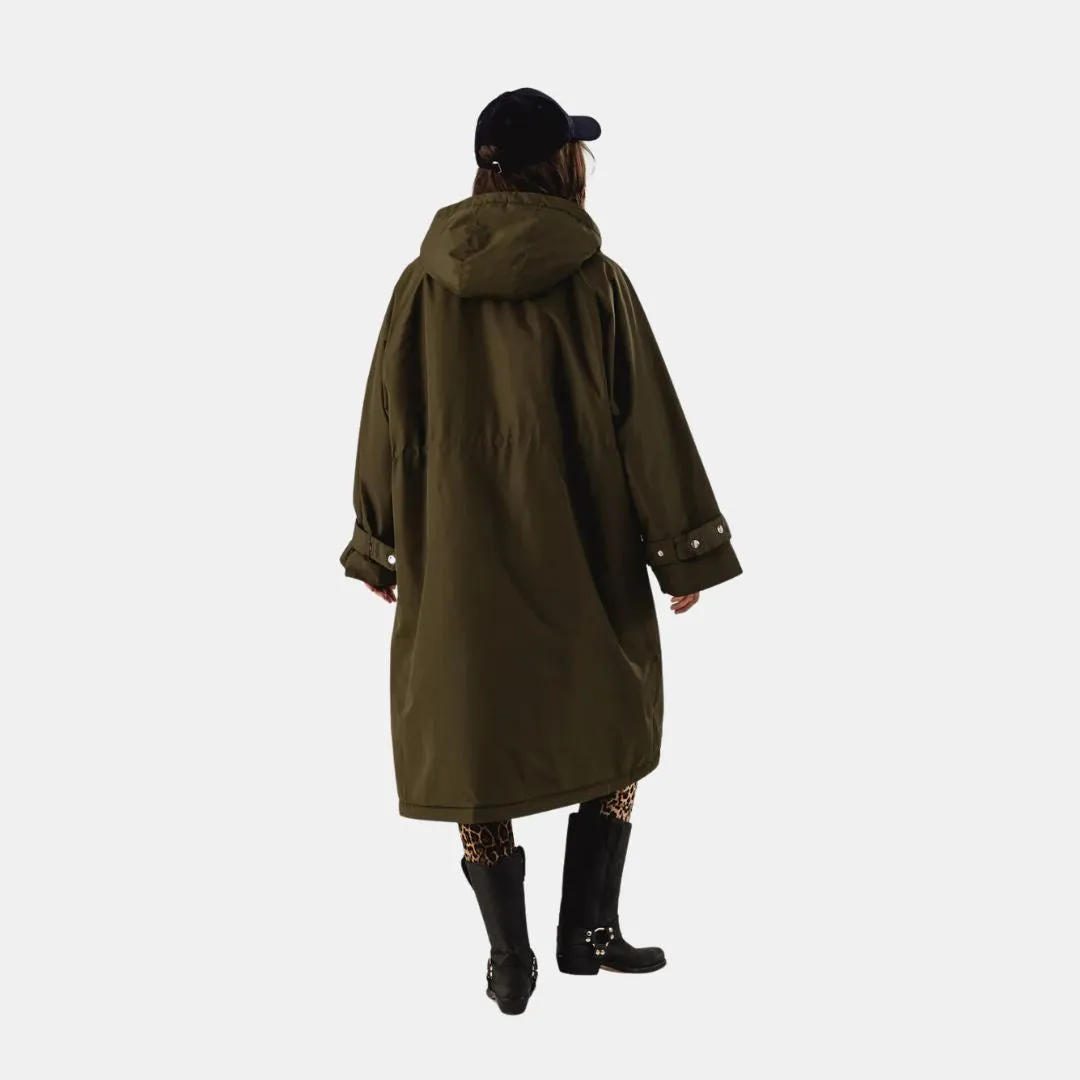 SheaLL Long Coat (Dark Green) Transitional Weather Piece Friction Resistant