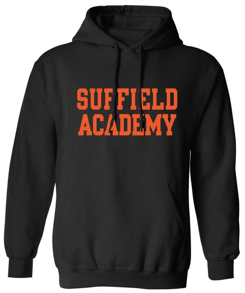 Trendy Comfort Casual Essentials ES Sports Black Hoodie with Suffield Academy