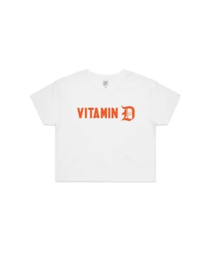 Ink Detroit - Vitamin D Crop T-Shirt - White Chic Design