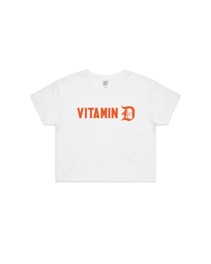 Light Comfort Ink Detroit - Vitamin D Crop T-Shirt - White