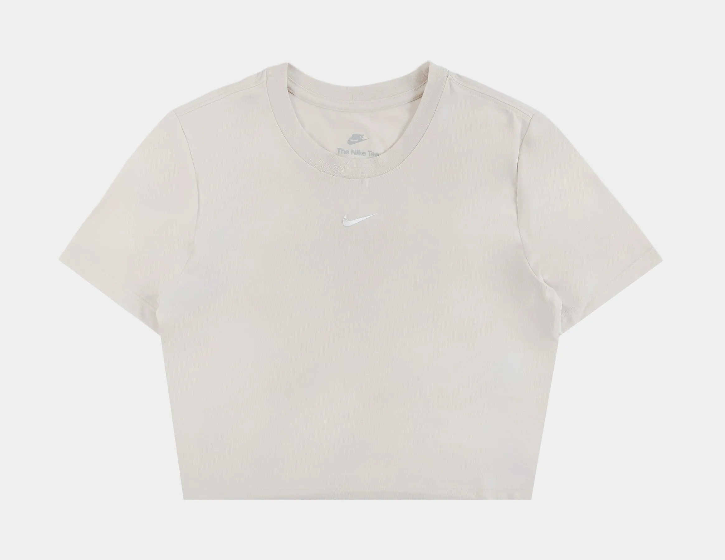 Essential Slim Fit Crop Womens Short Sleeve Shirt (Beige) Fire Core