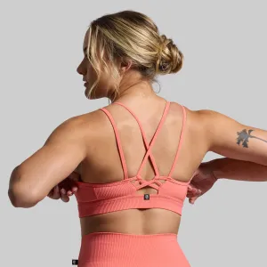 UV-protective Lotus Sports Bra (Hot Peach)