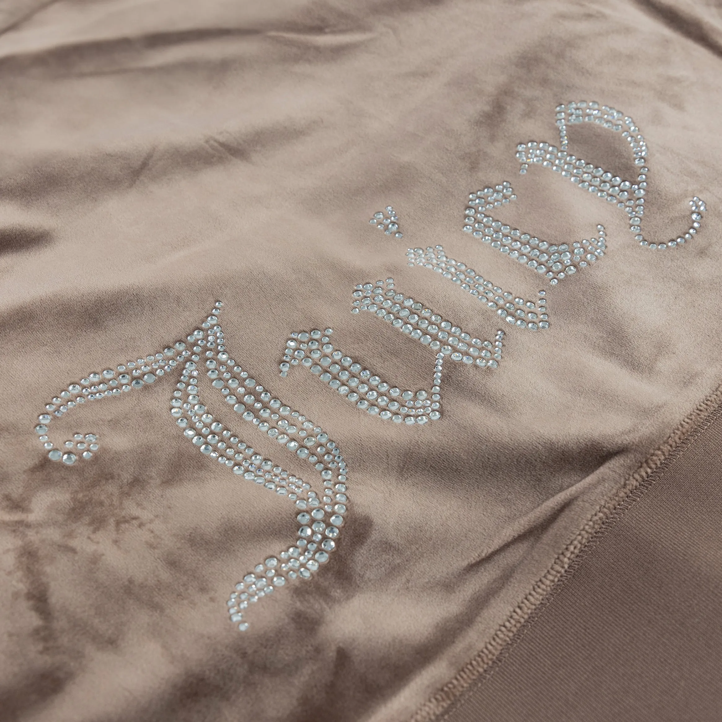 OG Bling Velour Full Zip Womens Hoodie (Brown) product duck cloth ruggedness