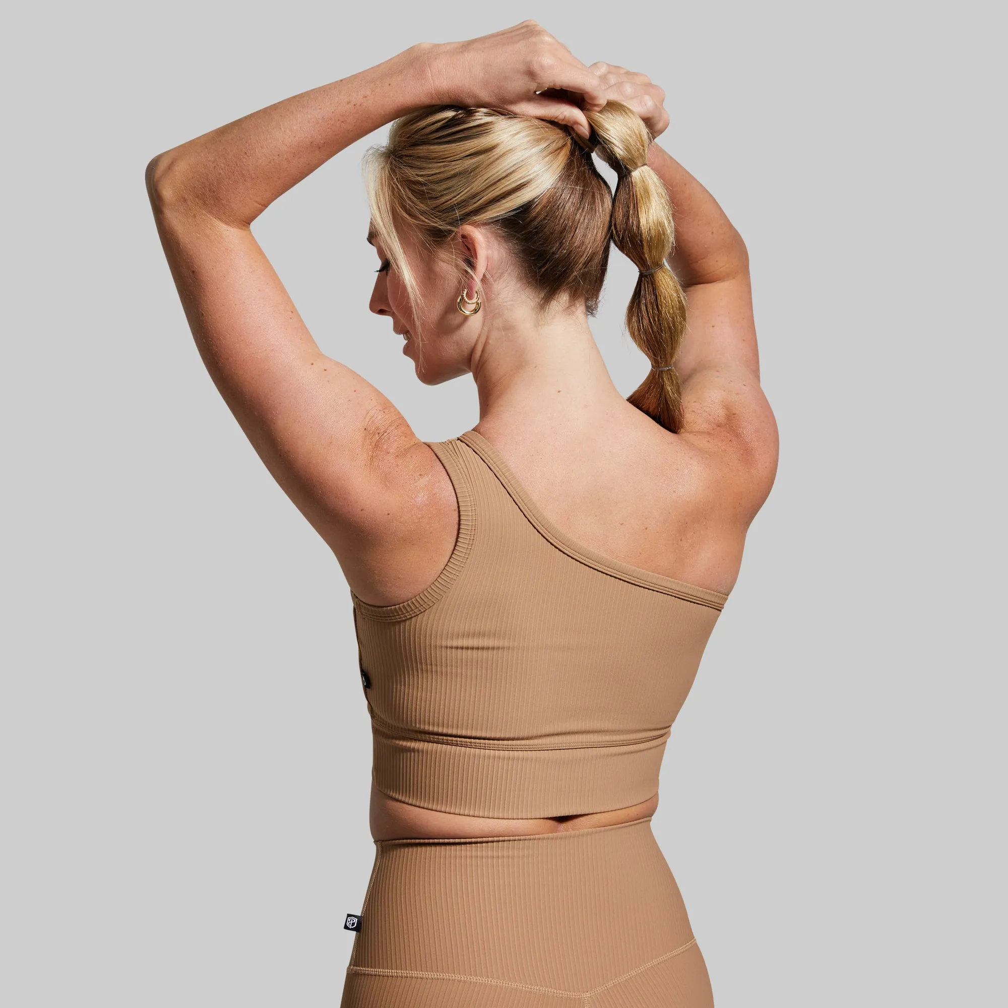 Comfortable Wear Seamless Look Evolve Sports Bra (Tiger's Eye)