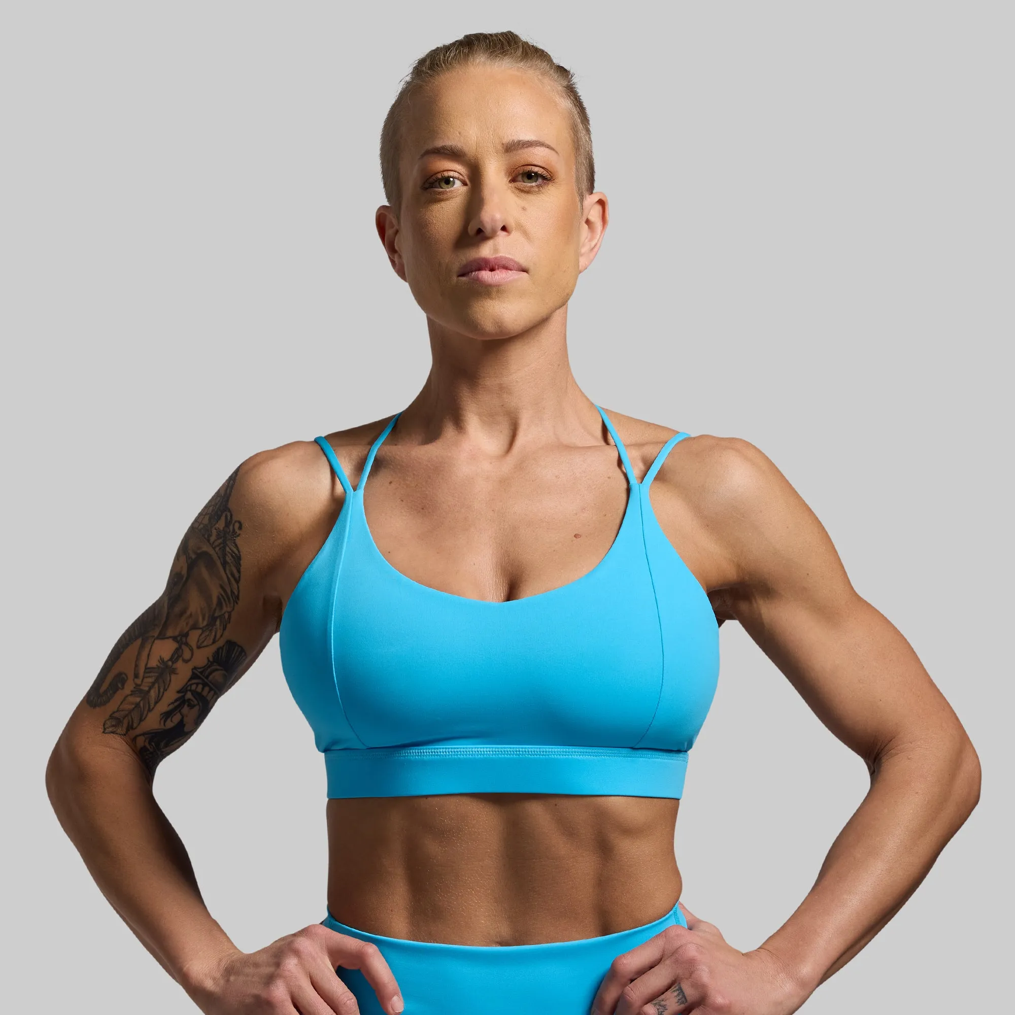 Exhale Sports Bra (Aquarius) Versatile Design Supportive Underwear