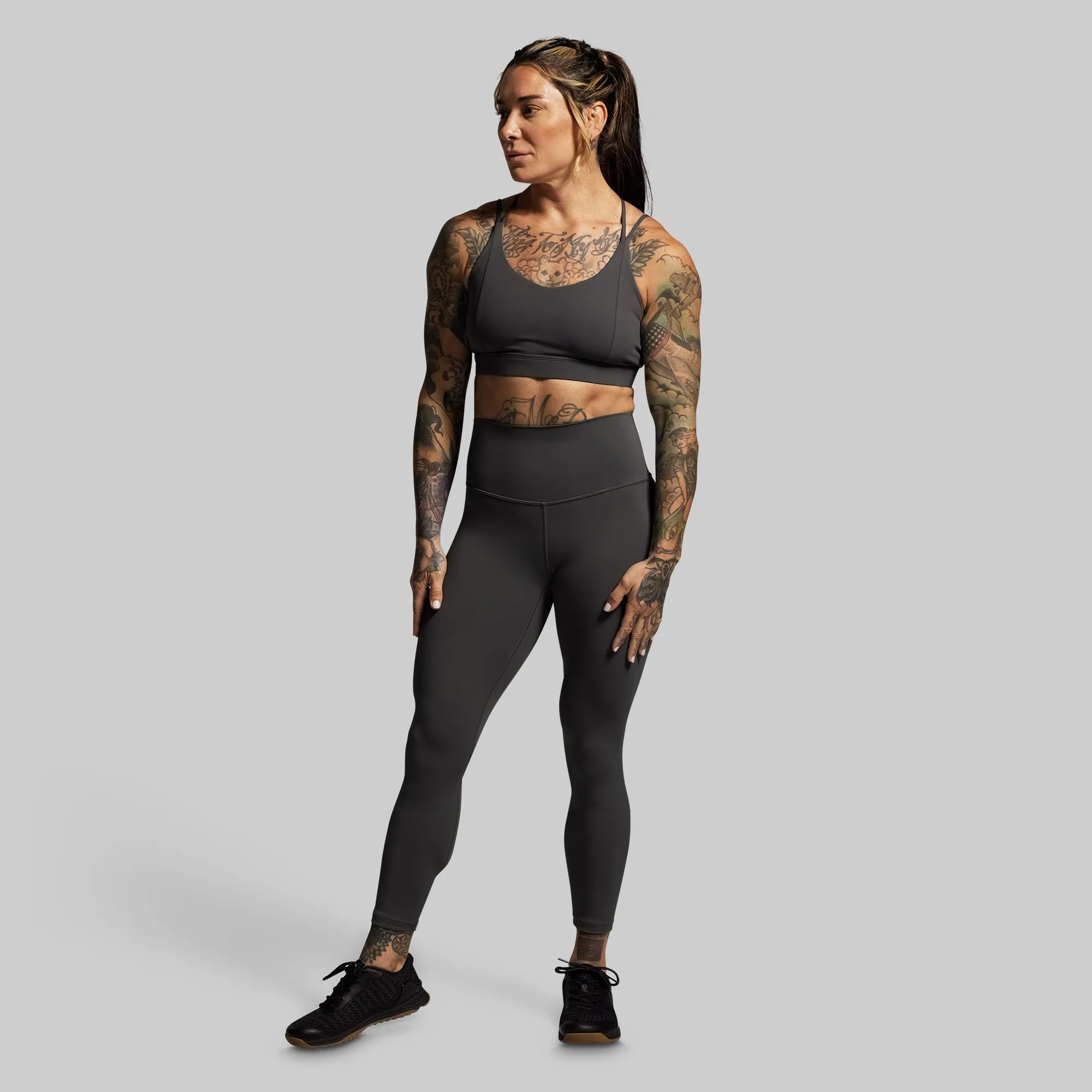 Exhale Sports Bra (Gunmetal) Core Stabilizing Fit Enhanced Core Stability