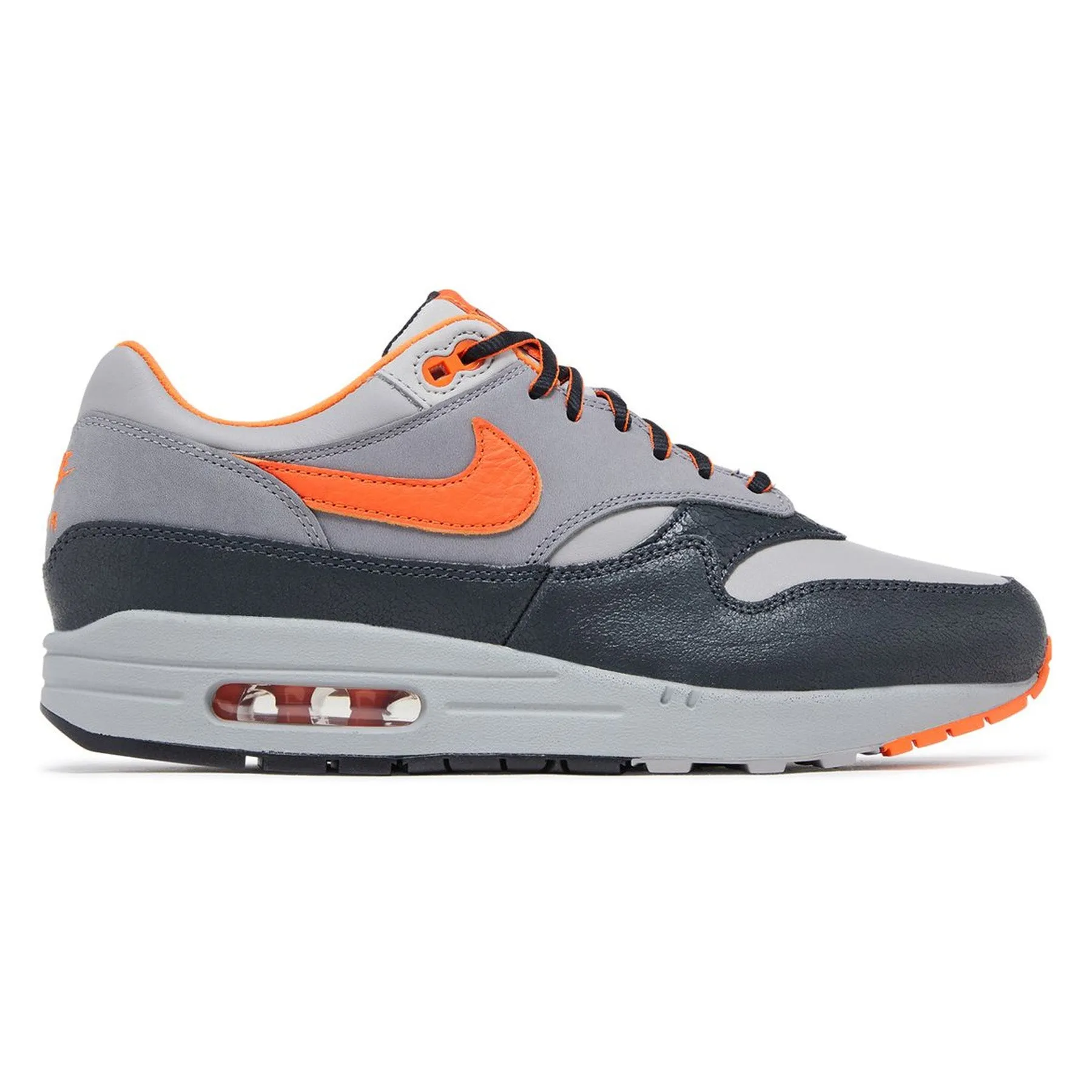 Huf x Nike Air Max 1 SP Brilliant Orange/Anthracite/Medium Grey Luxury Step Board Traction