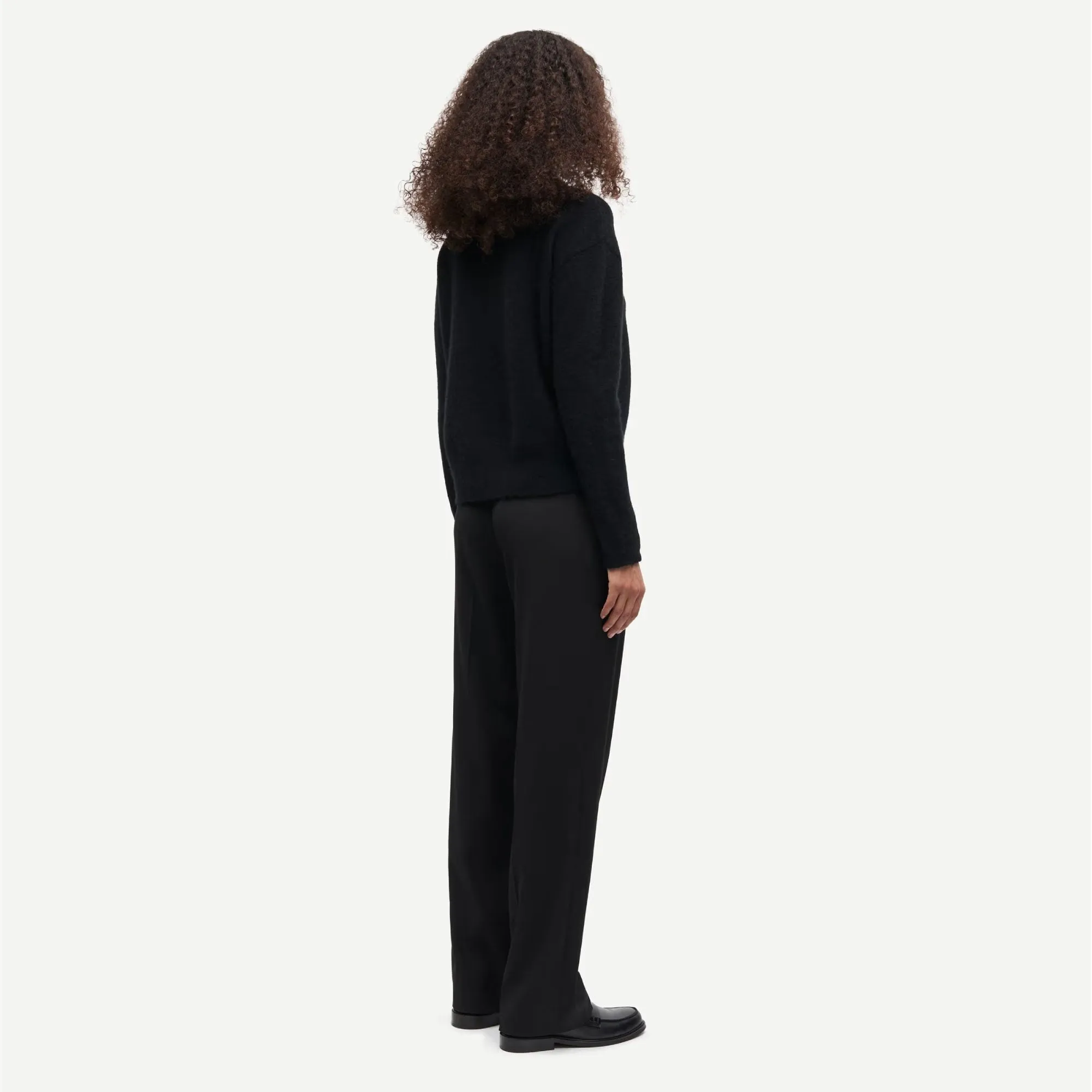 Anour O-N Sweater (Black) ShrinkageResistant Weave Quiet Style