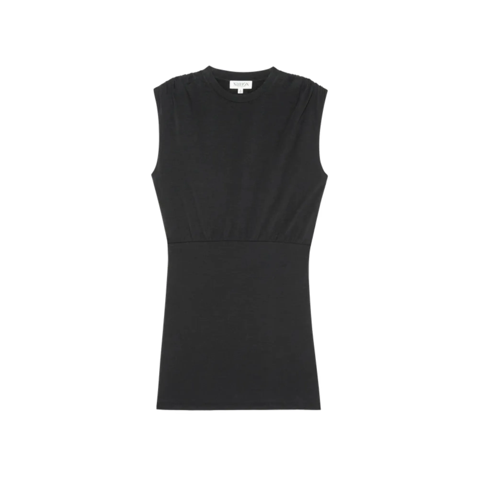 Ruched-Detail Jac Muscle Tank Dress (Jet Black)