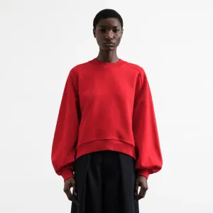 product gift worthy appeal product weekday wearability Bellow Sleeve Sweatshirt (Red)