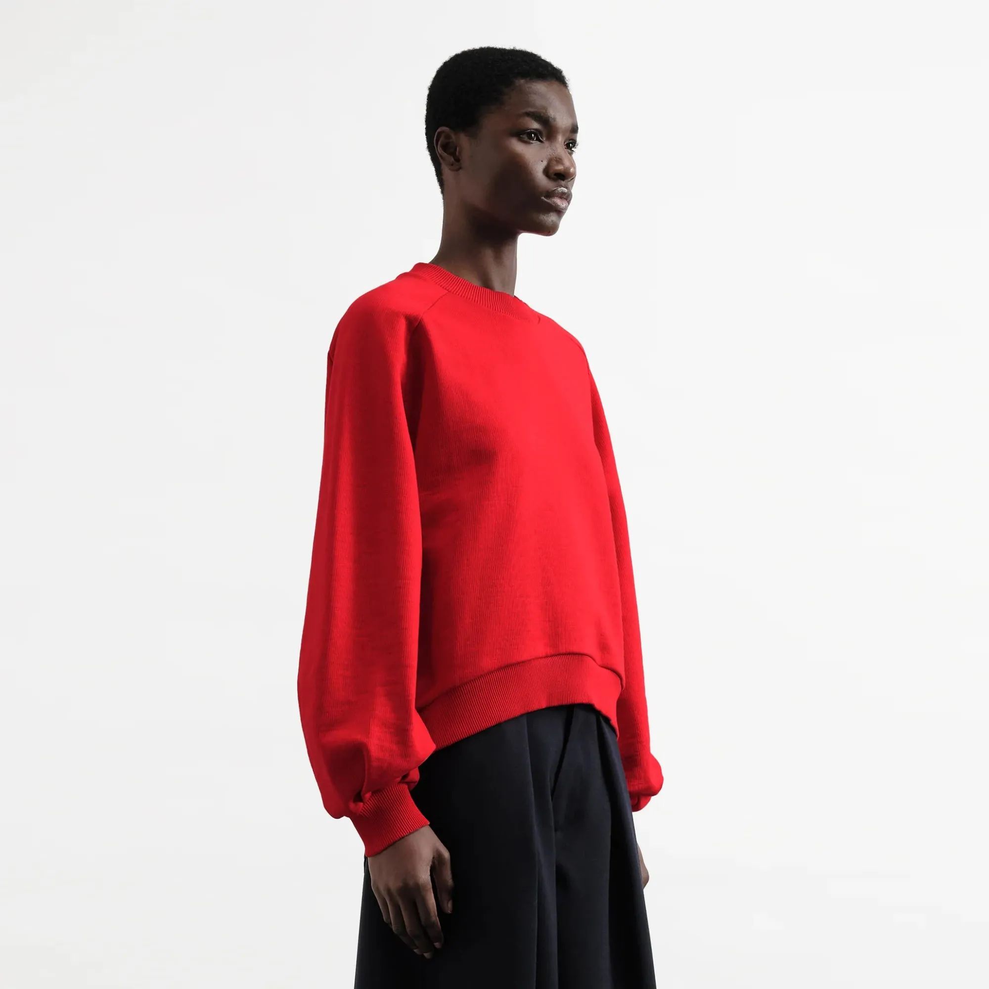 Bellow Sleeve Sweatshirt (Red) Cozy Design product retro nostalgia