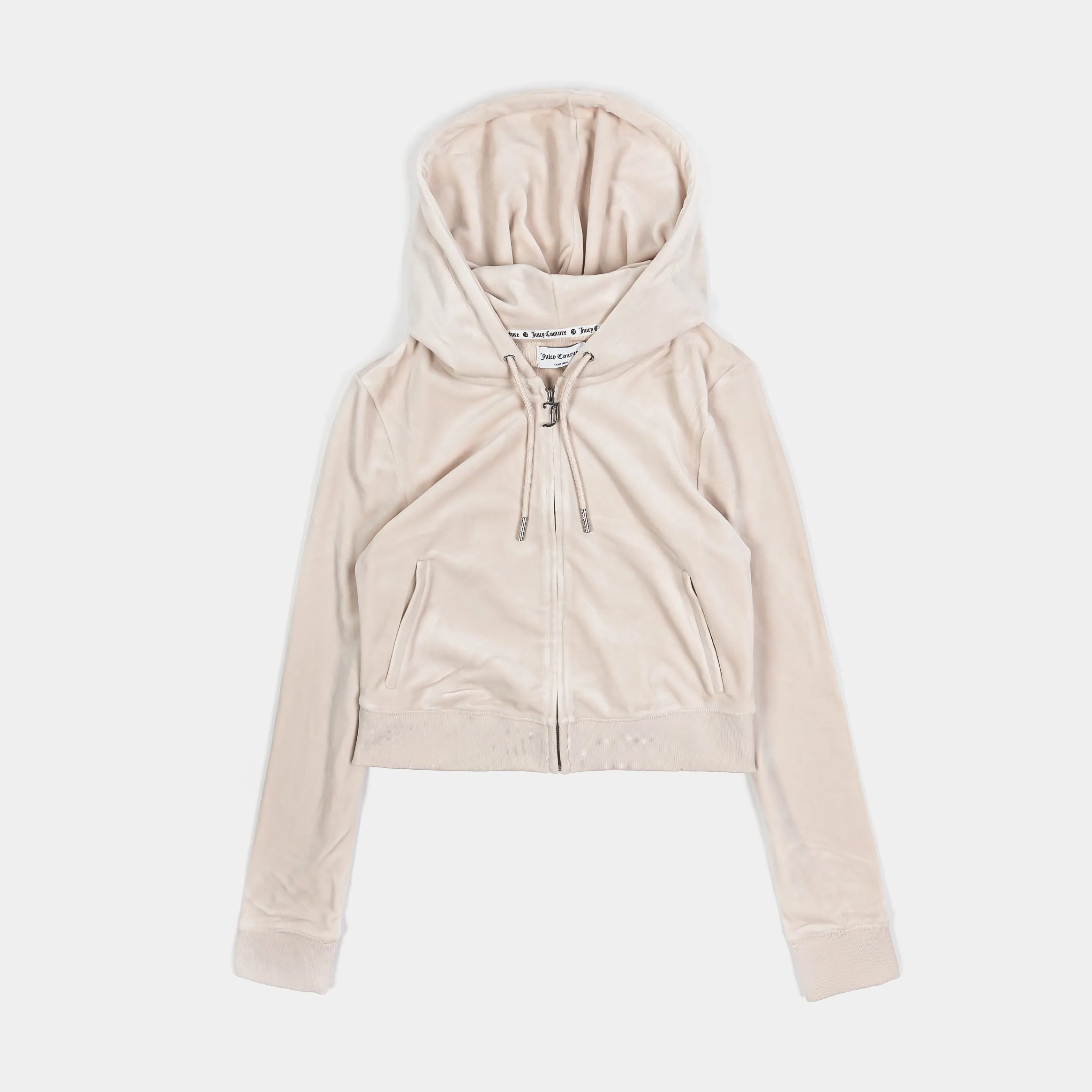 Anti Pilling OG Bling Velour Full Zip Womens Hoodie (Crystal)