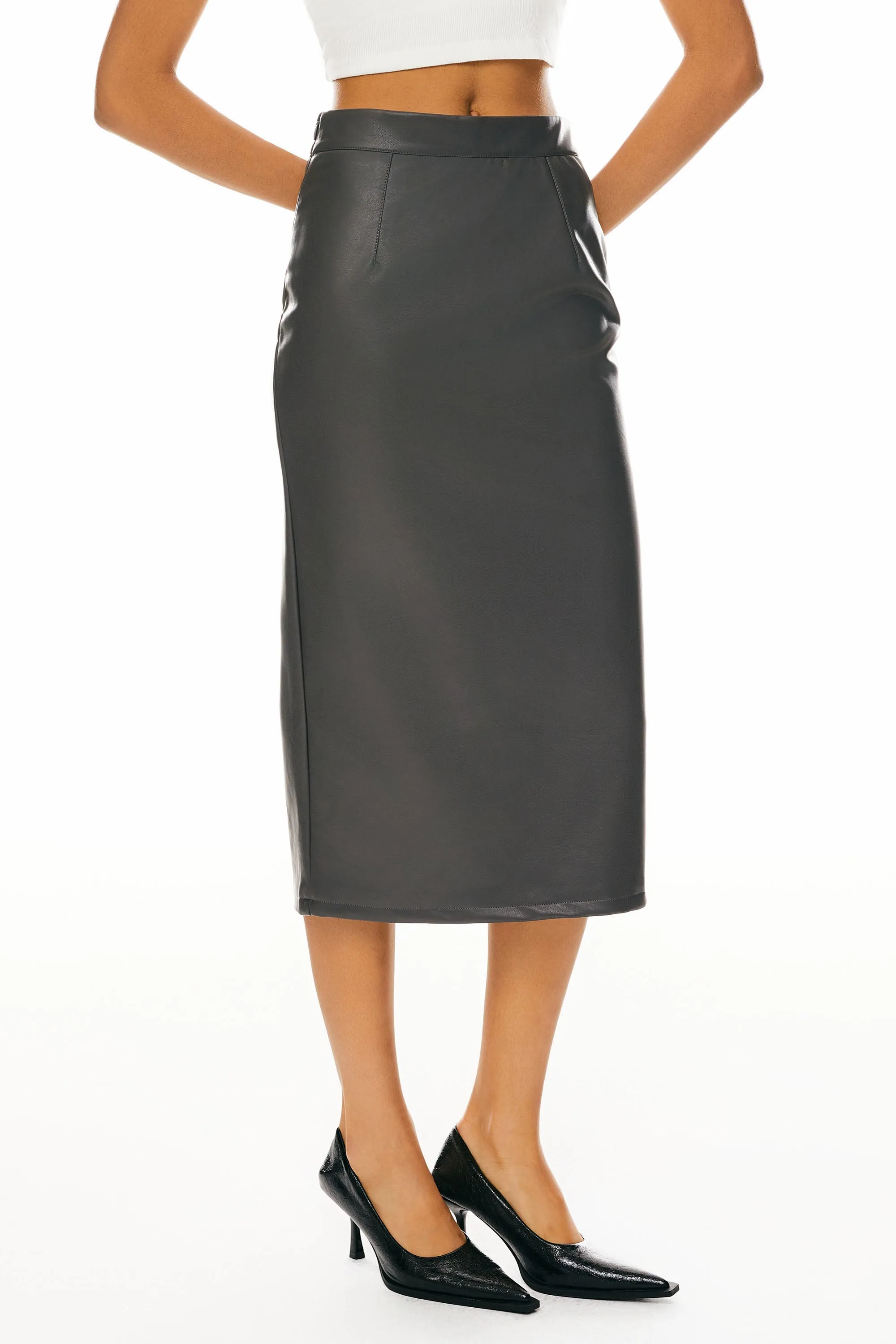 Faux Leather Pencil Skirts Soft and Stretchy