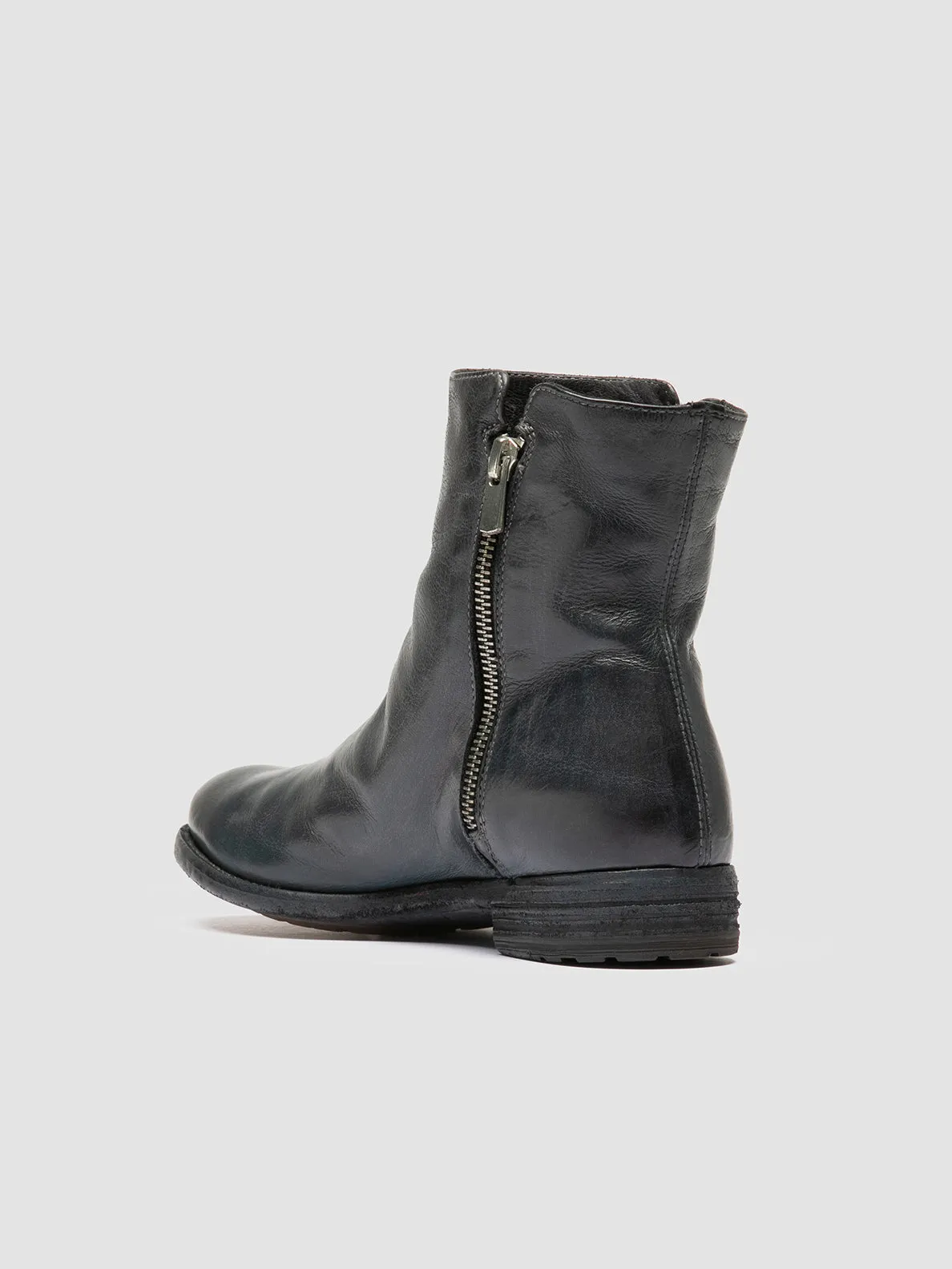 LEXIKON 097 - Grey Leather Booties Rain Shield All Day Comfort Design