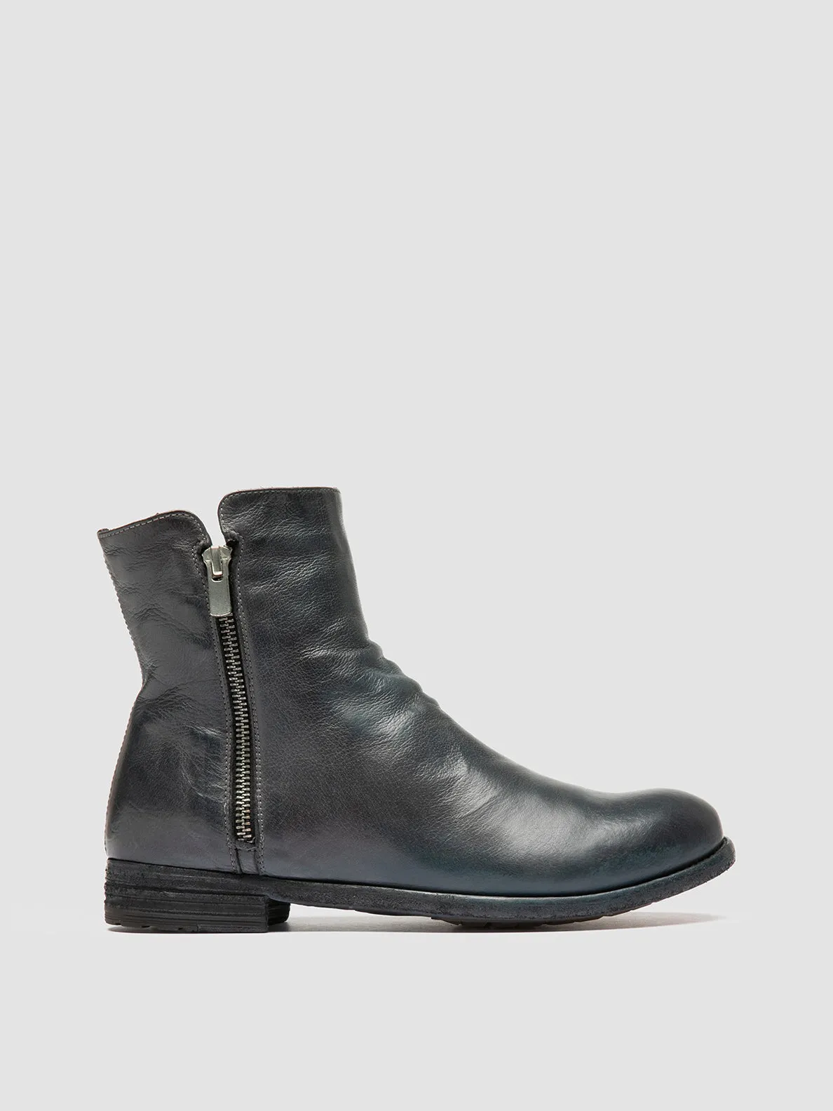 Cozy Footwear Zip Fast LEXIKON 097 - Grey Leather Booties