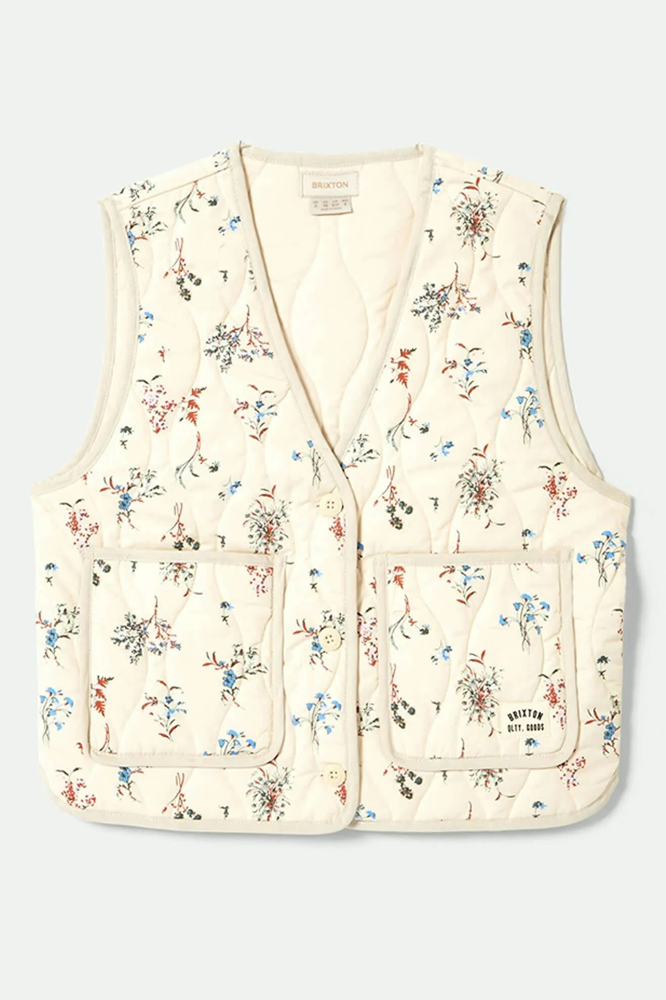 AntiStaticFinish Field Floral Quilted Vest - Whitecap/Hazelnut/Ditsy Floral