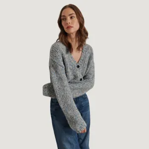 Lanie Cardigan (Rainstorm) Indoor style Turtleneck Variation