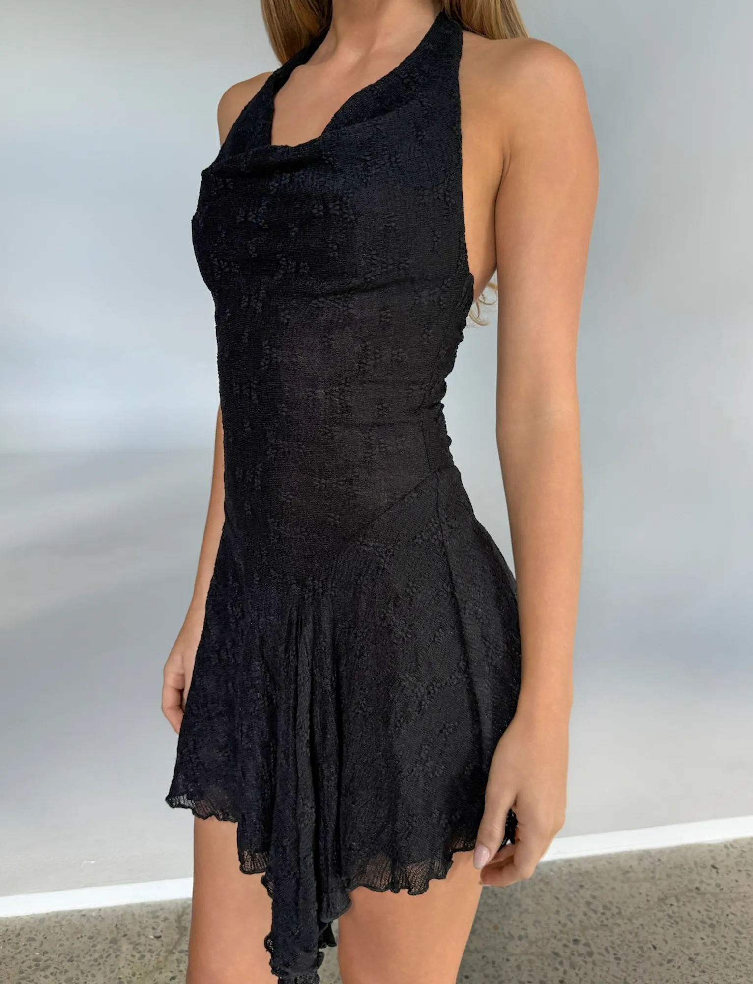 Cozy Tones Effortless Elegance FIORELLA DRESS - BLACK LACE