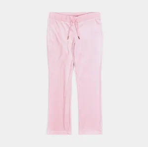 Og Big Bling Velour Womens Track Pants (Pink/Gold) Perfect Look Non Clip