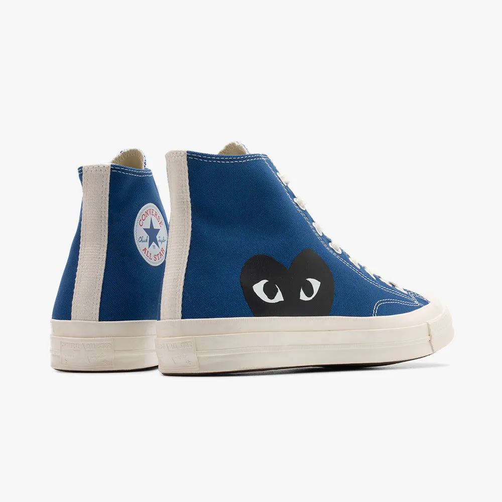 Orange Pop Built Soft Converse x COMME des GAR?ONS PLAY Chuck Taylor Hi / Blue
