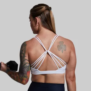 Vitality Original Sports Bra 2.0 (White) Long fit seams