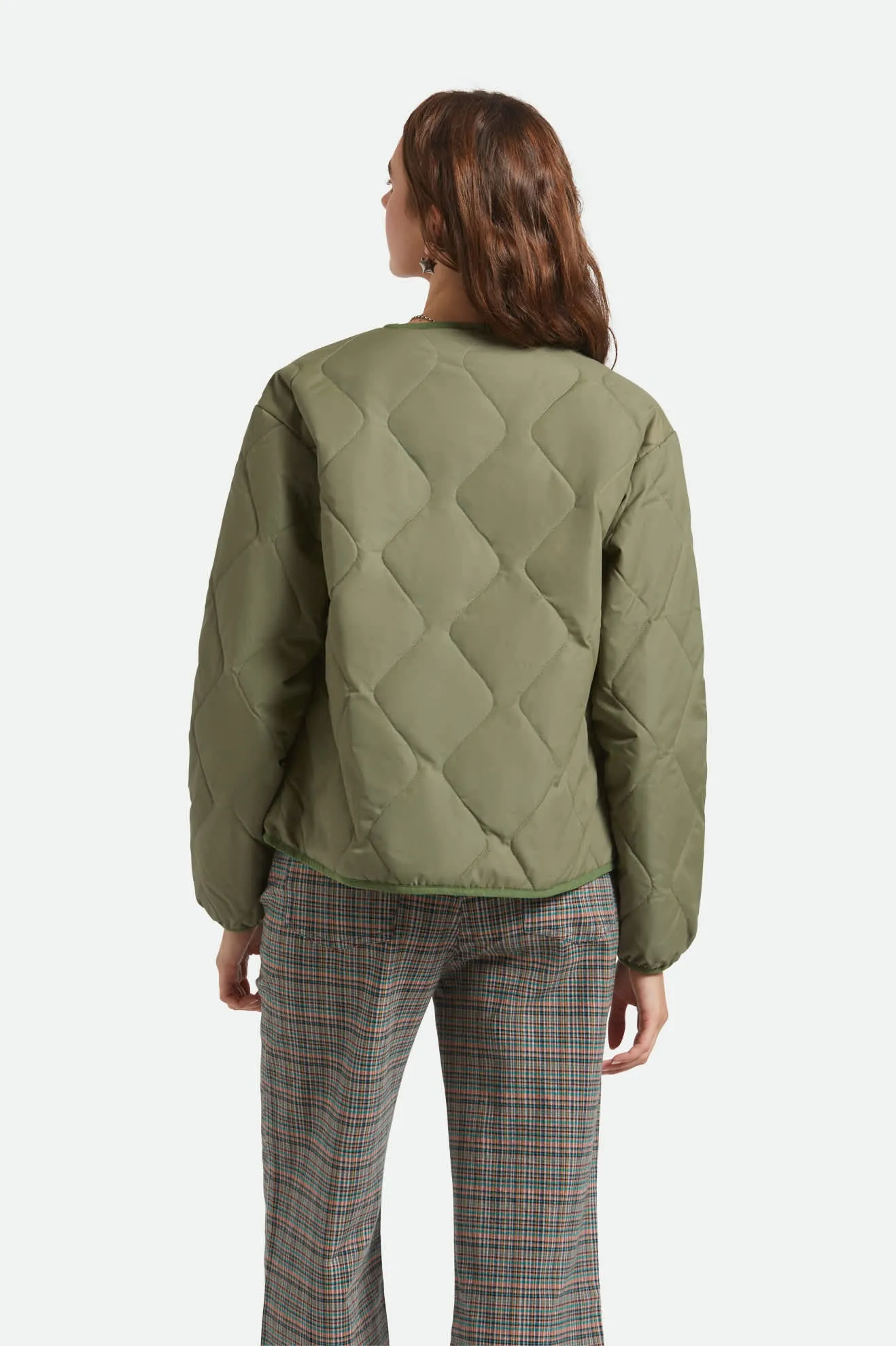 WaterRepellentFabric Delilah Quilted Jacket - Olive Surplus