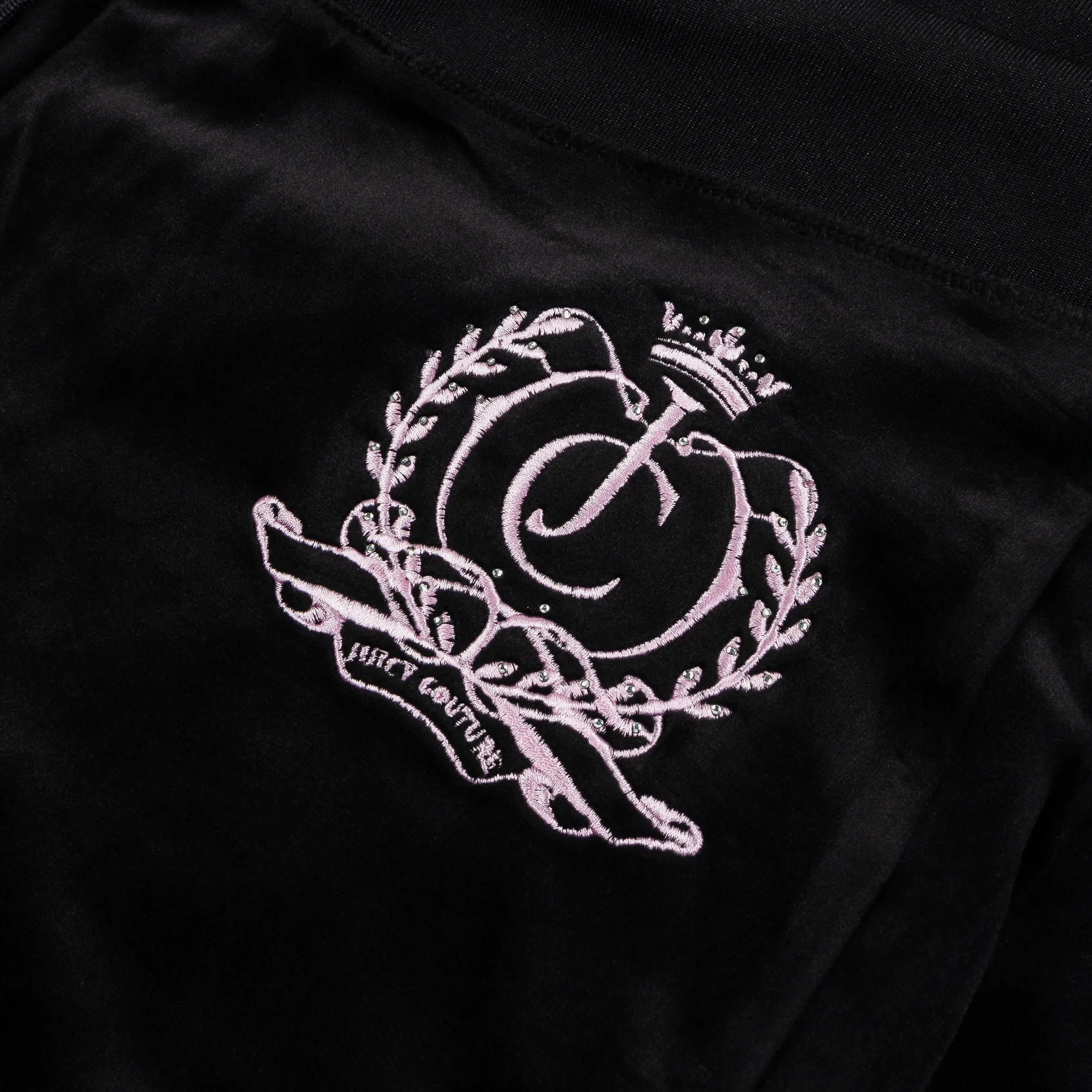 EcoFriendlyMaterial Cozy and Relaxed Heritage Wide Leg Track Womens Pants (Black/Pink)