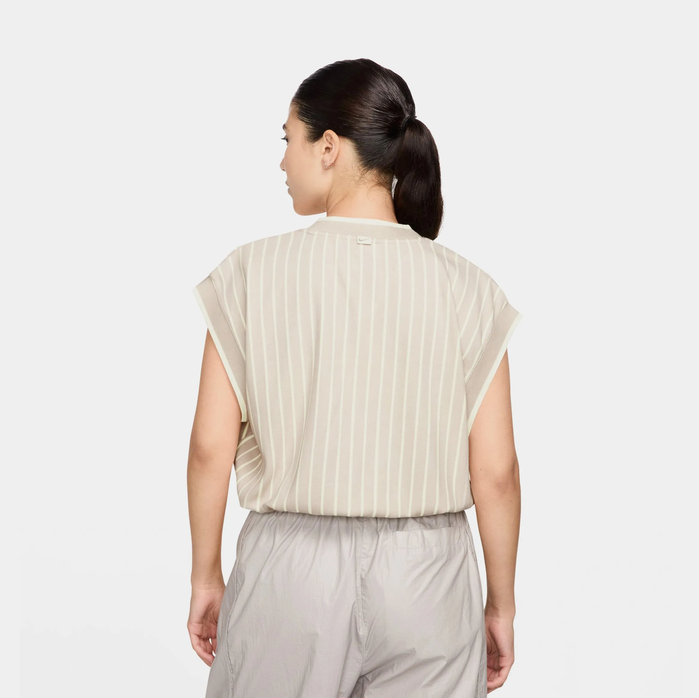 NSW Collection Loose Knit Tank Womens Short Sleeve (Light Orewood Brown/Sail/Barely Volt/White) Sharp Look