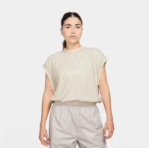 NSW Collection Loose Knit Tank Womens Short Sleeve (Light Orewood Brown/Sail/Barely Volt/White) Casual Trend Coastal Chic