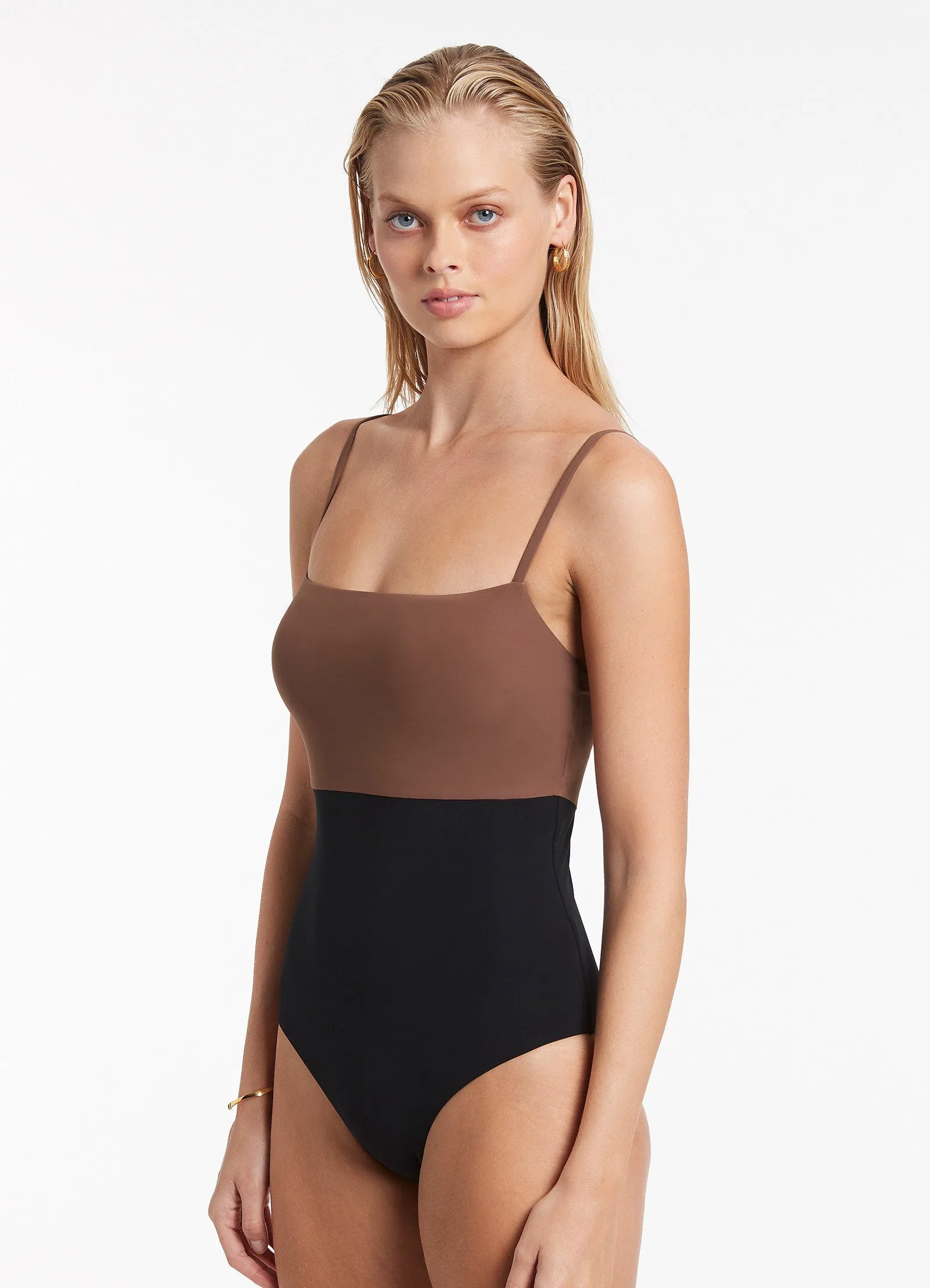 Ultra Soft Lining Versa Tank One Piece - Latte