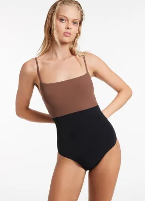 Beach Comfort Comfort Fit Versa Tank One Piece - Latte