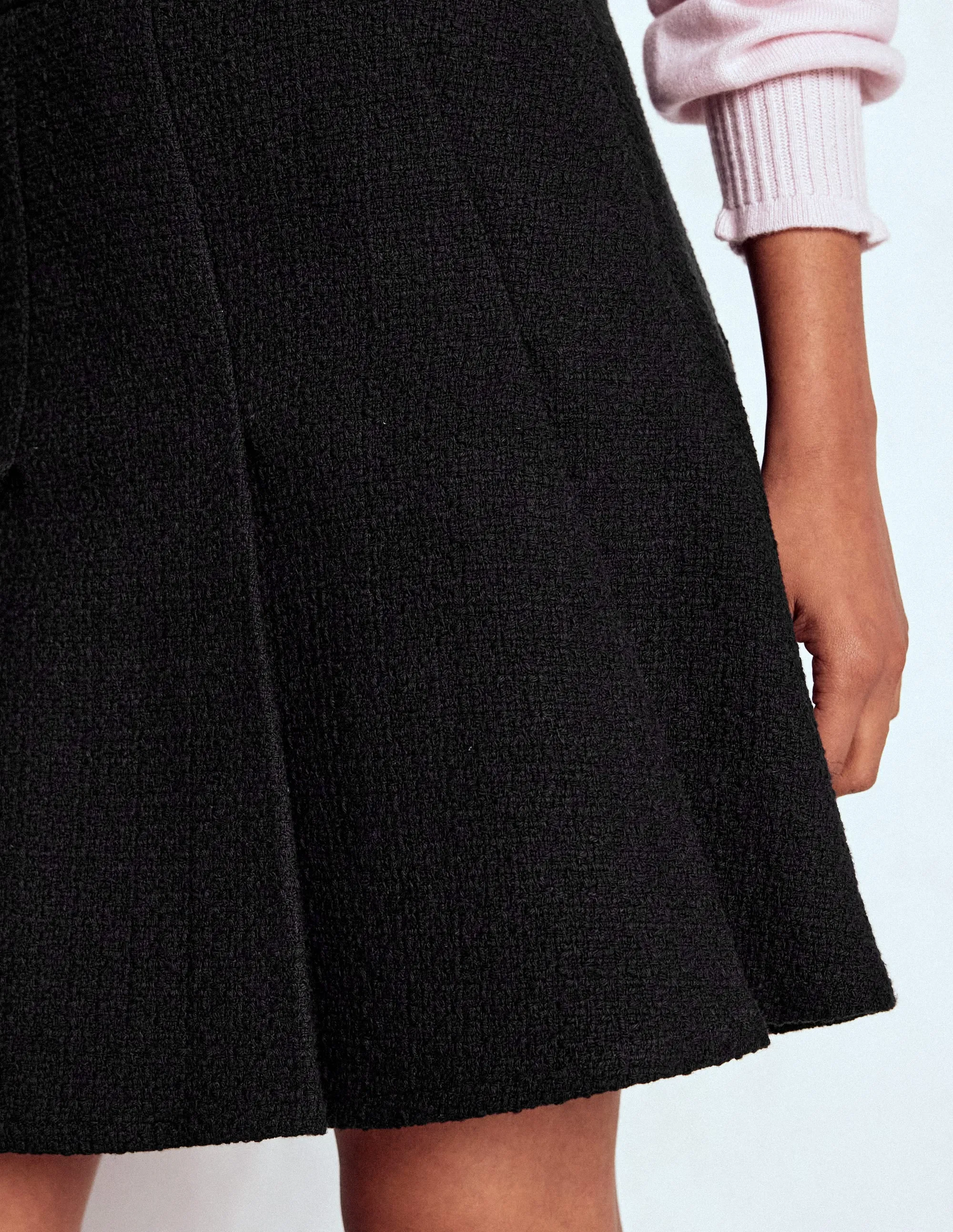 Flippy Textured Skirt-Black Winter Staple Fashion Fusion