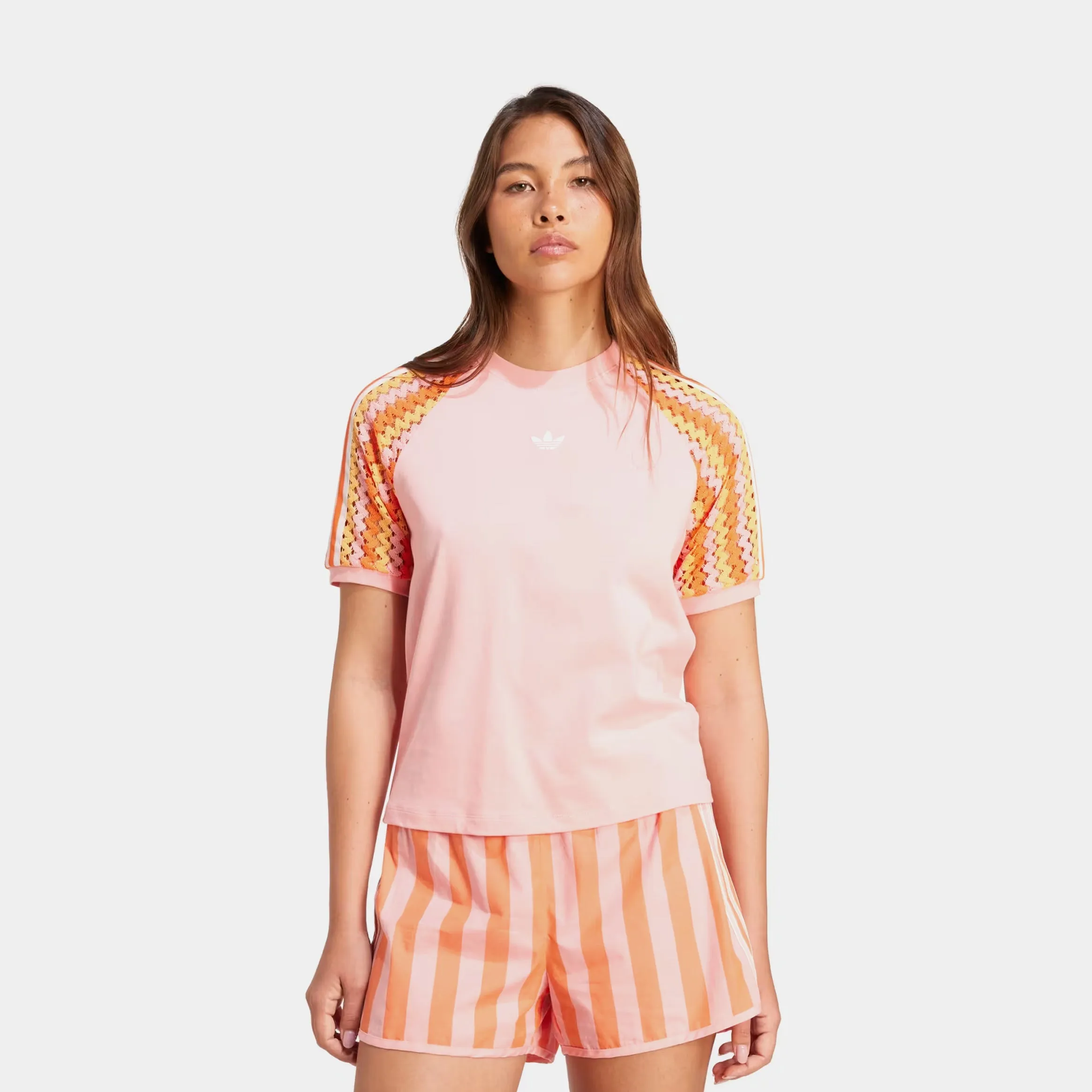 4Way Stretch Summer Glow Cali Womens Short Sleeve Shirt (Semi Pink Spark)