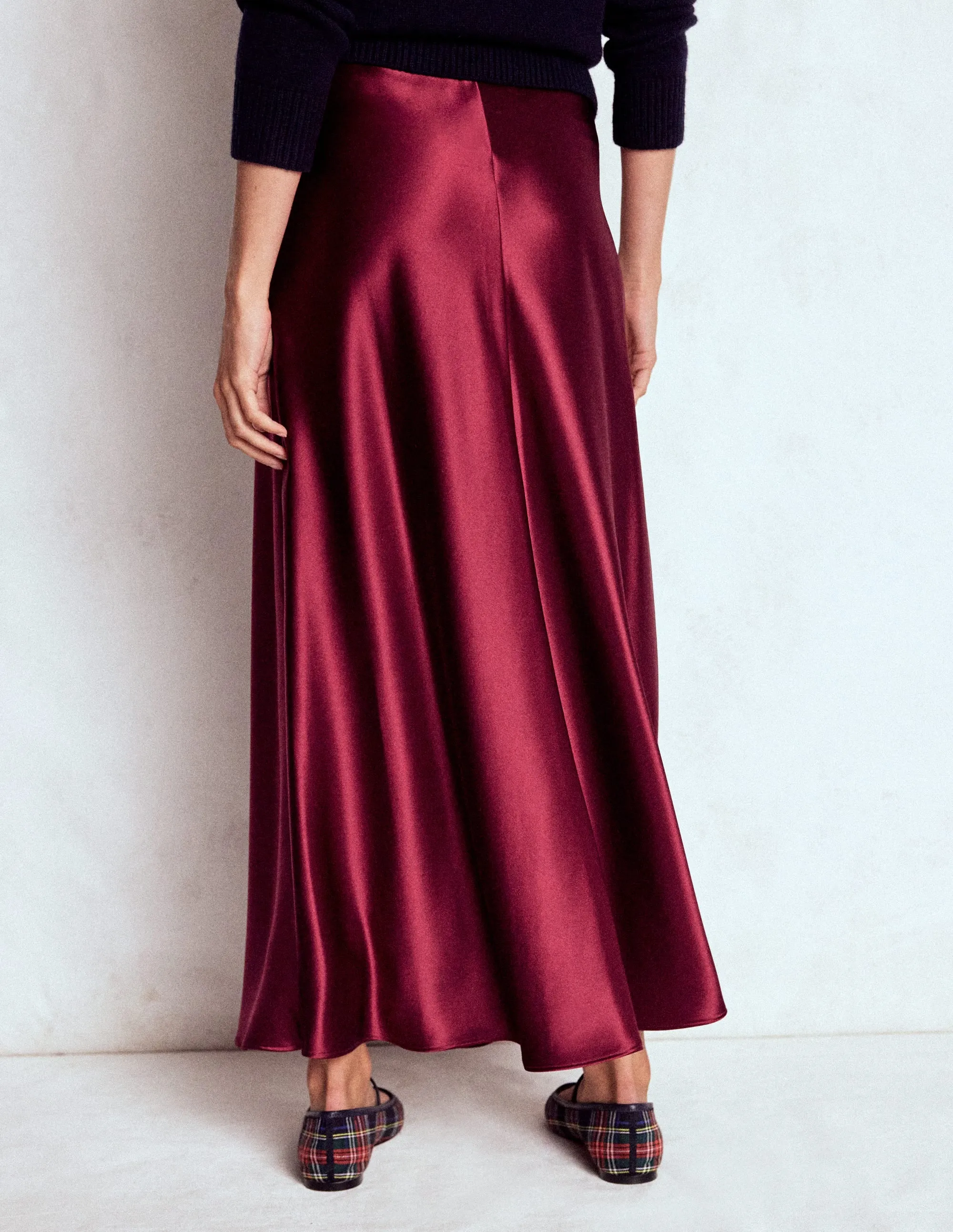 Bias Cut Slip Skirt-Port smooth zipper
