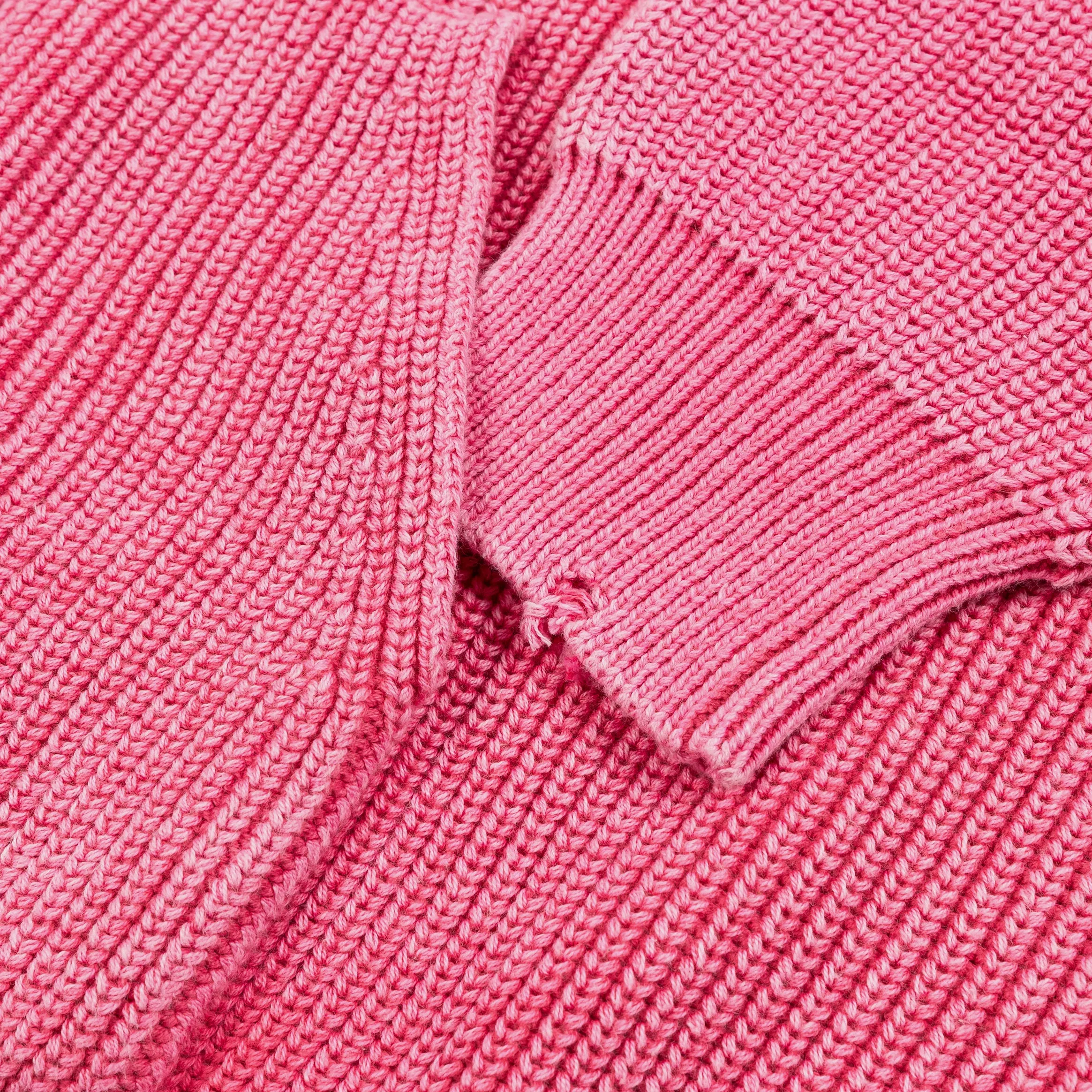 hot weather wear Washed Pink Knit Full Zip Womens Hoodie (Washed Pink)