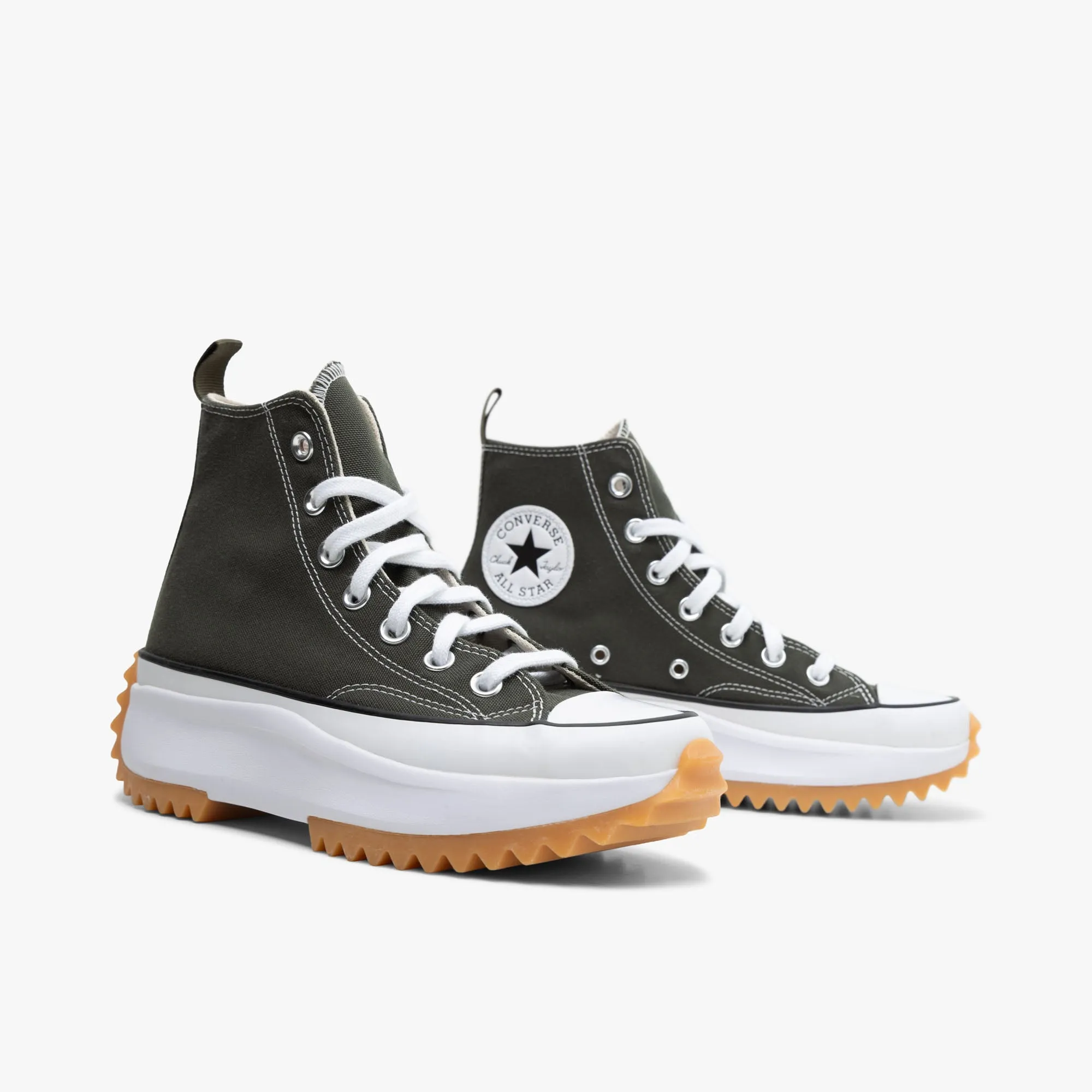 Sturdy Construction Anatomical Toe Box Converse Colour Run Star Hike Cargo Khaki / White - Black