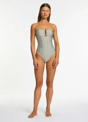 Lifetime Elasticity Guarantee Day at the Pool Acacia Bandeau One Piece - Multi