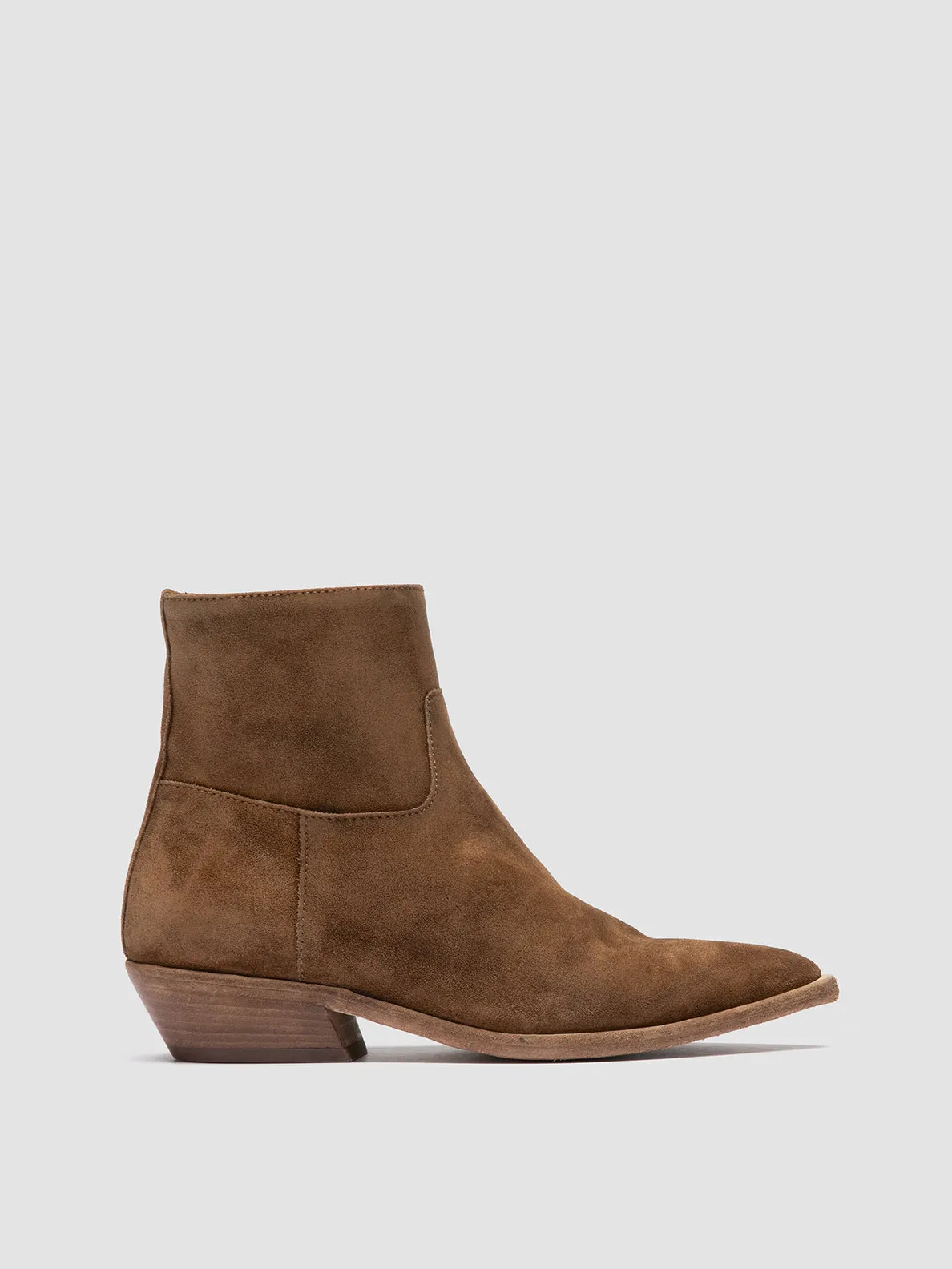 Library Visit Zip Up NOELIE DD 102 - Brown Suede Zipped Boots
