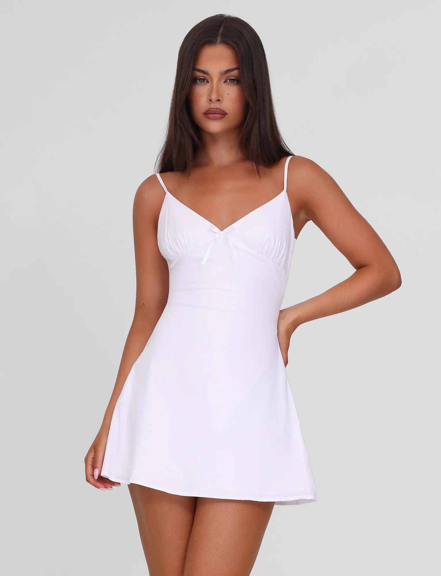 Polished Design Luxury Feel WINNIE MINI DRESS - WHITE