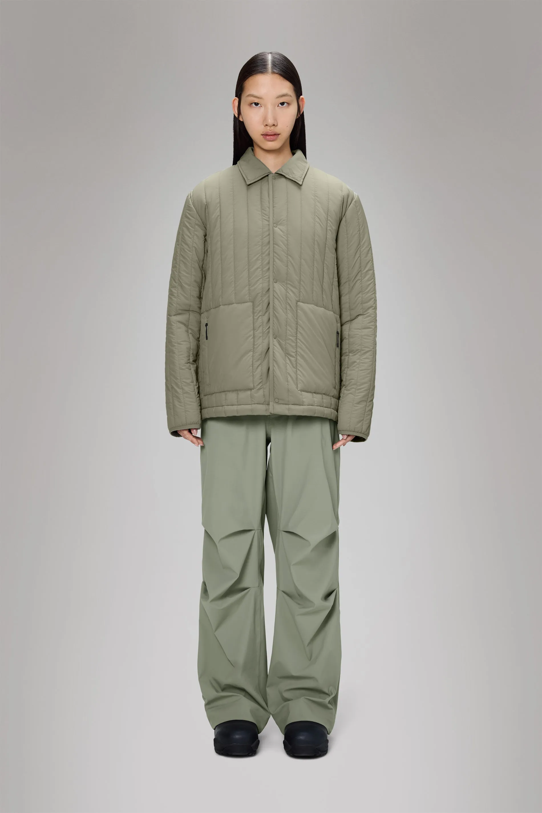 City Ready Style Quilted Stitching Pattern Banja Liner Overshirt