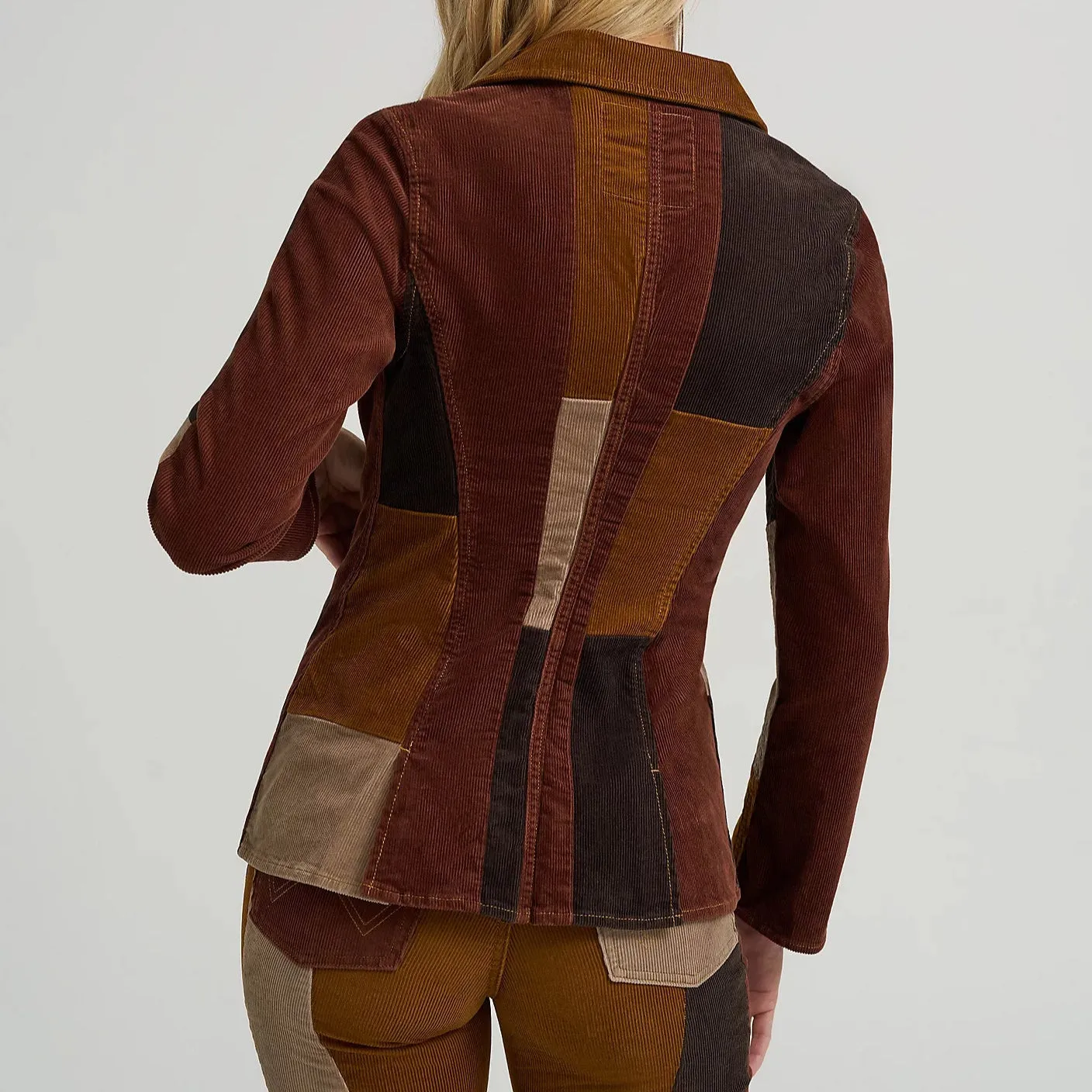 Wrangler X Lainey Wilson Patchwork Corduroy Blazer Cold Climate Calm Day Fit