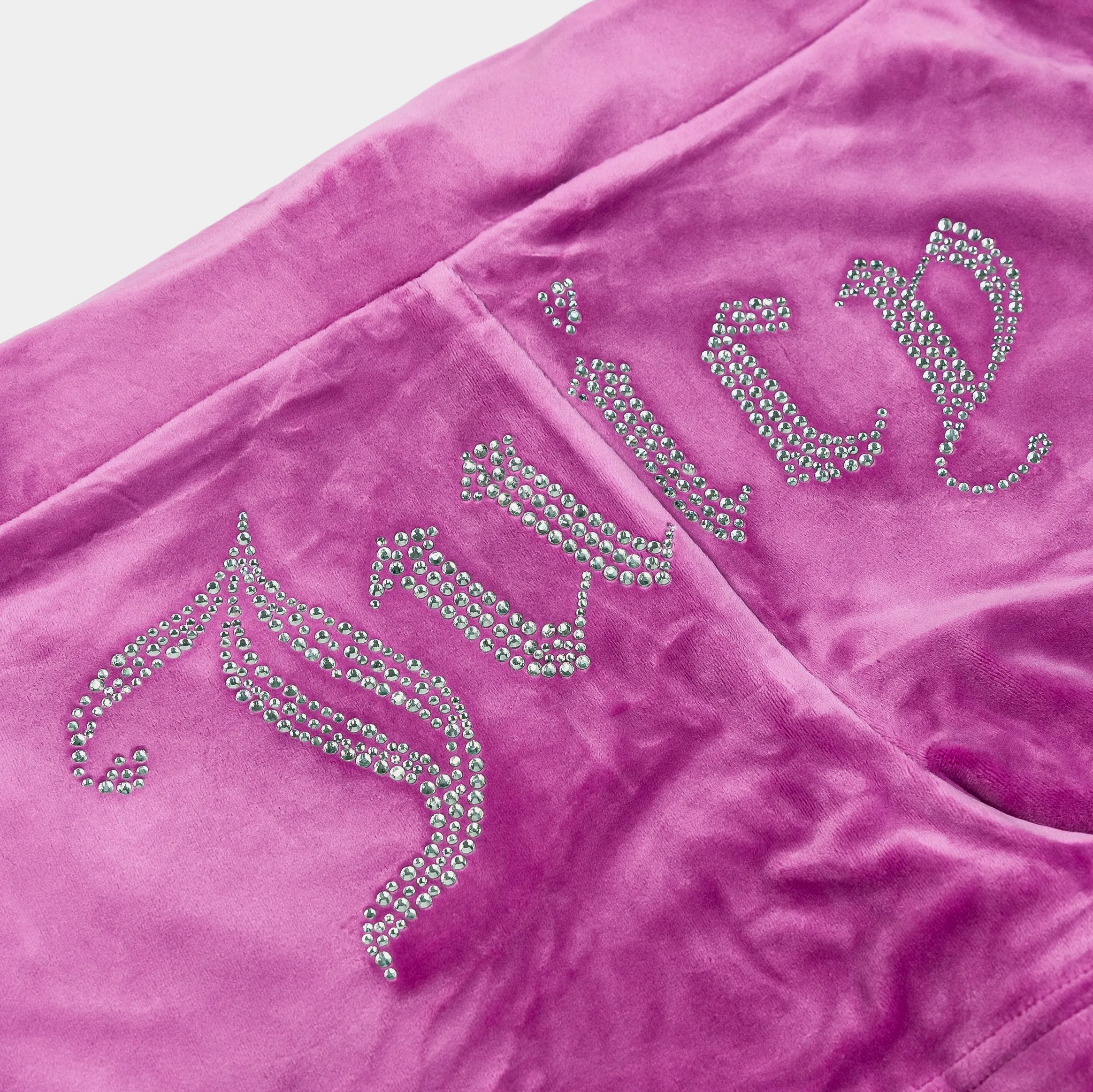 OG Bling Velour Womens Shorts (Purple) Fast Absorption Textile All Season Wear