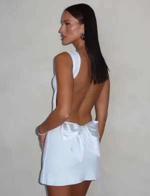 ZITA MINI DRESS - WHITE Chilly Weather Layer Elegant formal piece