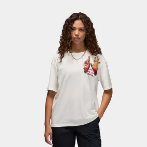 Daily Style Graphic 6 Rings Womens Short Sleeve Shirt (White)