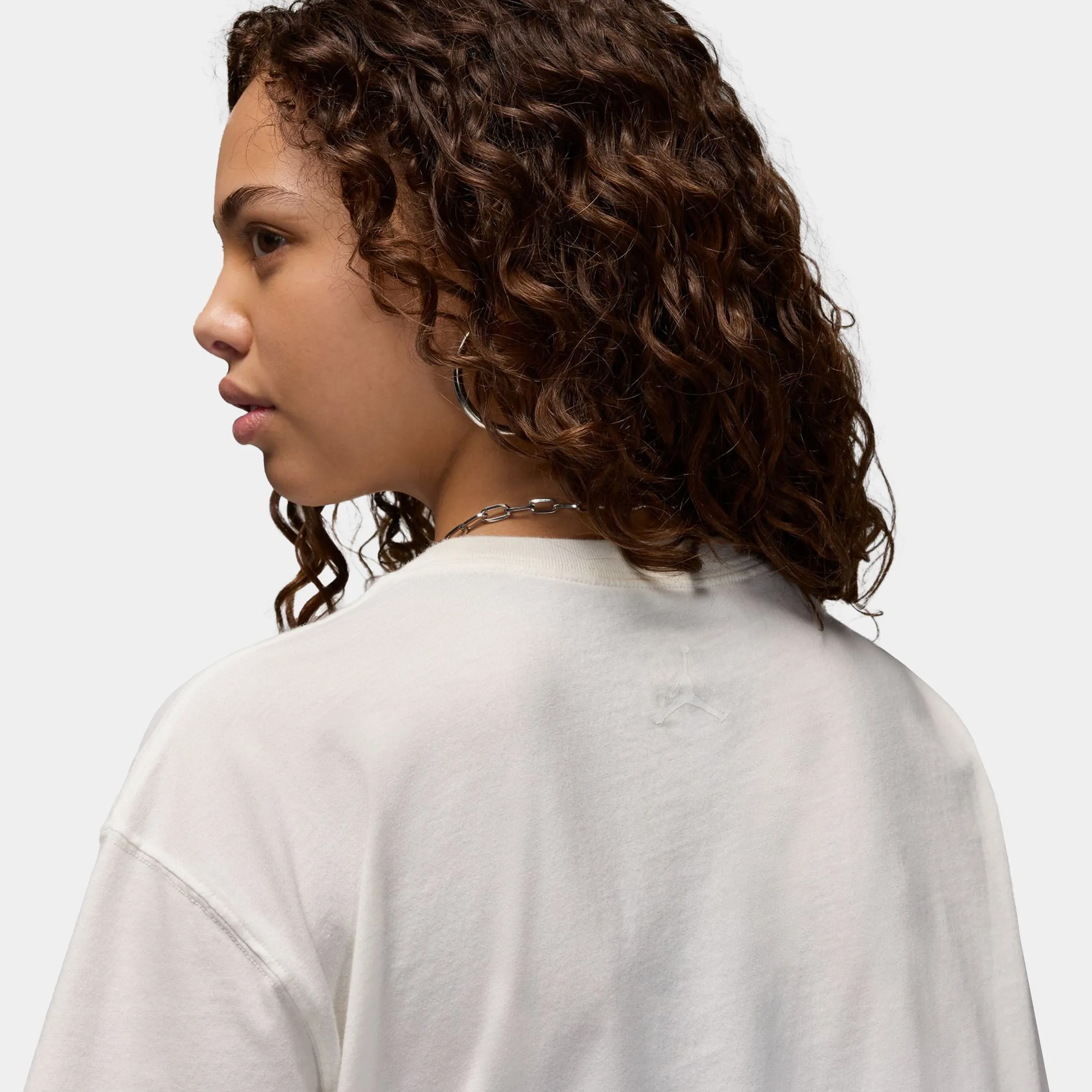 Graphic 6 Rings Womens Short Sleeve Shirt (White) Vision Glow Seamless construction