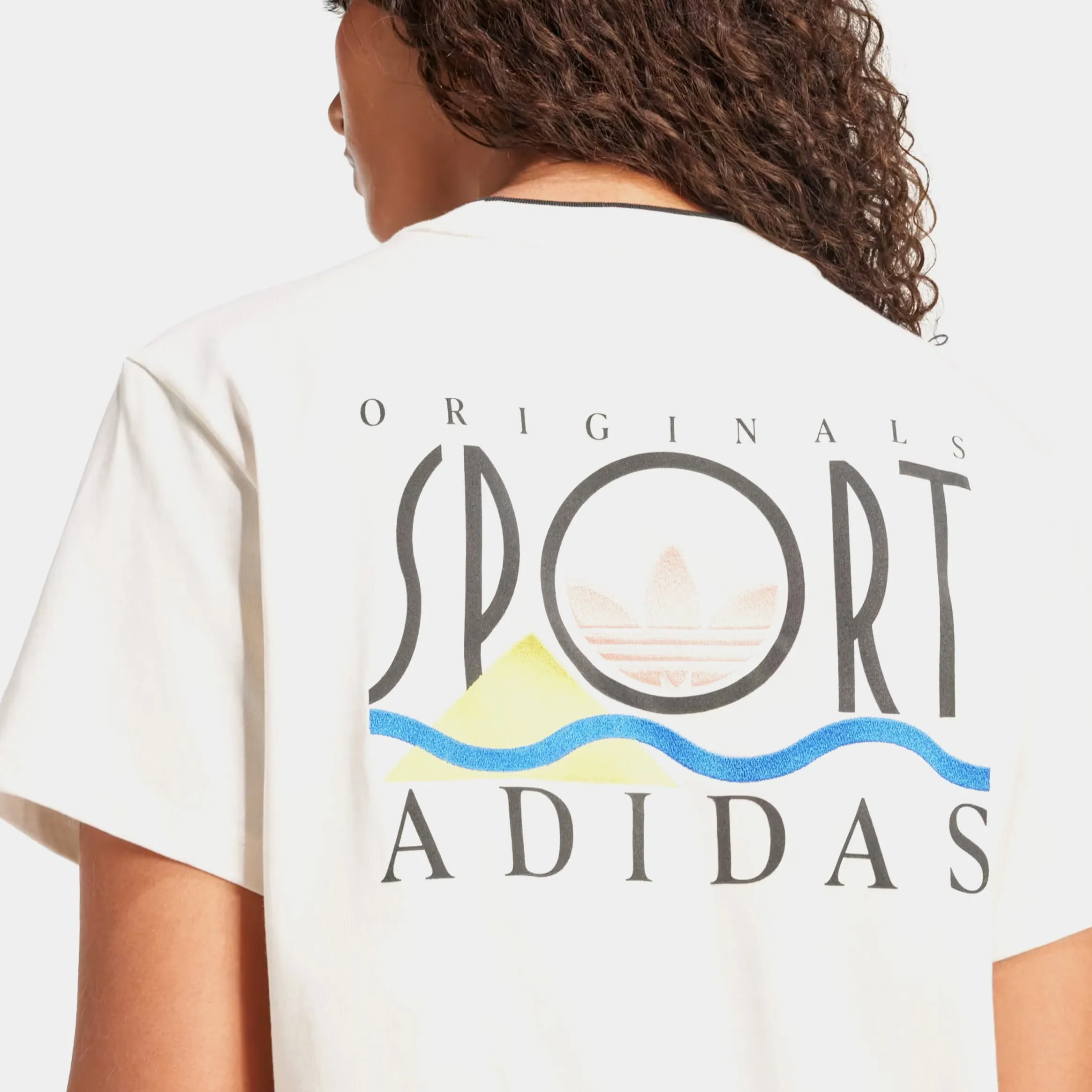 Graphic Sports 3 Stripes Womens Short Sleeve Shirt (Cloud White) Functional Fit