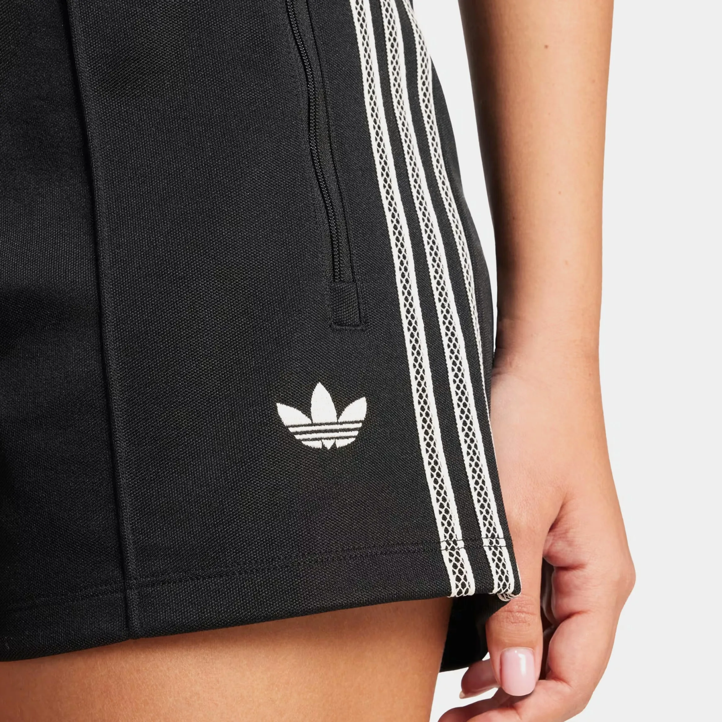 Summer Glow Classic Womens Shorts (Black/Beige) Exclusive item Secure Pocket Zippers