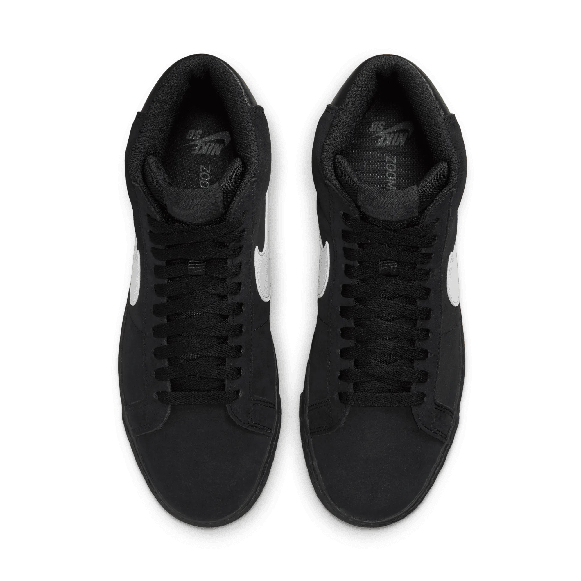 Breathable wear Quick Drying Nike SB Zoom Blazer Mid Black/Black/White