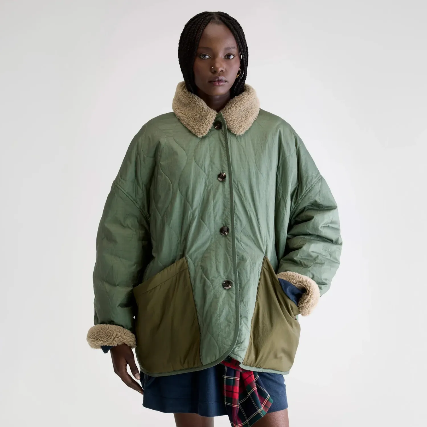 Hampton Teddy Jacket (Eucalyptus) Fit For Travel